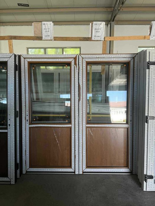 Drzwi PCV 90x200 Białe/Złoty dąb od ręki!!