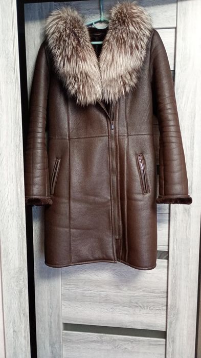 Женская дублёнка чернобурка