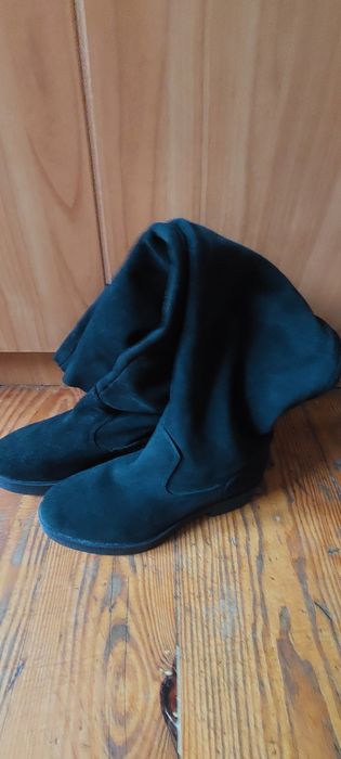 Сапоги-ботфорти замшеві