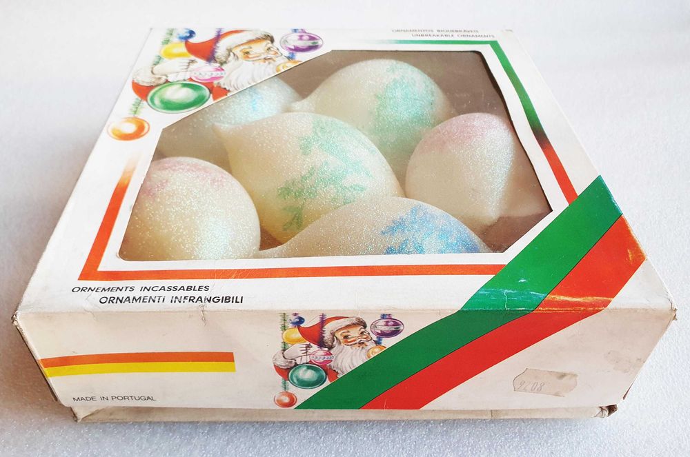 Antiga caixa "DECORAÇÃO de NATAL" ~ Fabrico Português ~ Anos 80 ~ RARO