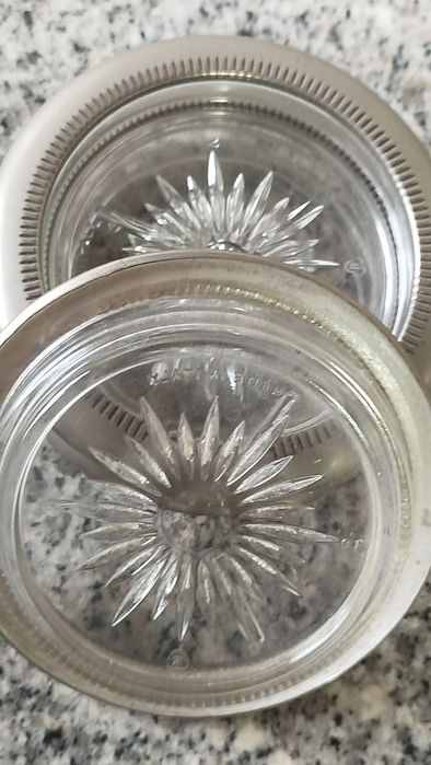 Coaster/base para copos prata e cristal434974271137402882