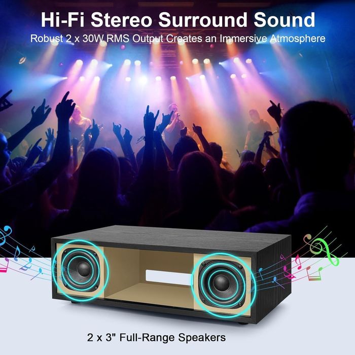 Domowy System Stereo z Odtwarzaczem CD DVD - Radio FM - Wejście AUX