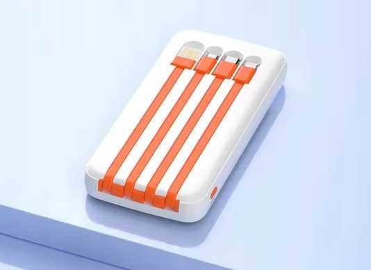 POWERBANK 10 000mAh z wbudowanymi kablami *NOWY* usb c lighting