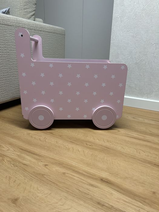 . Carrinhos de Arrumação de Brinquedos em Madeira
