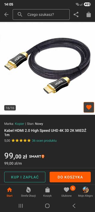 Kabel HDMI miedź