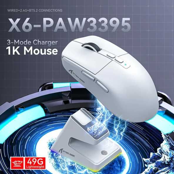 Rato Attack Shark X6 Branco