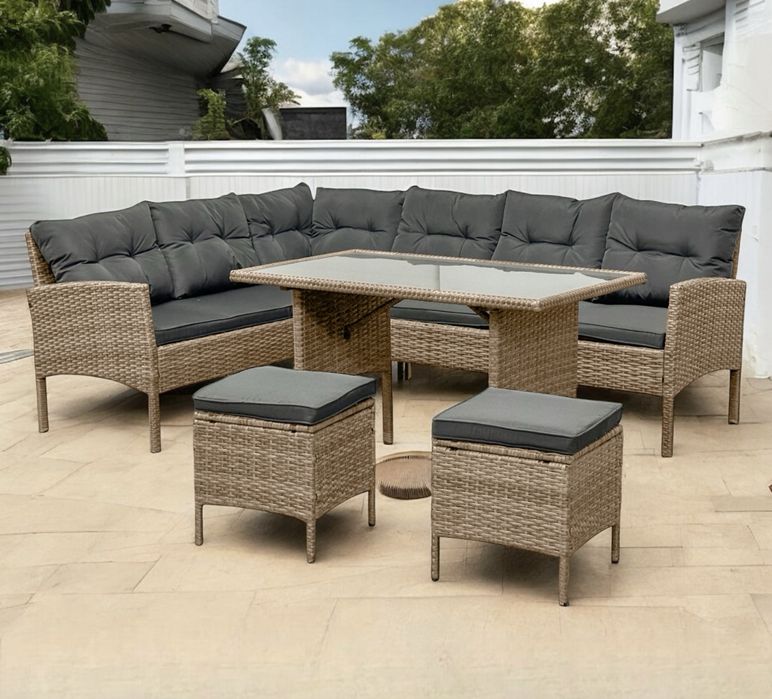 Zestaw meble NAROŻNIK ogrodowy technorattan narożnik