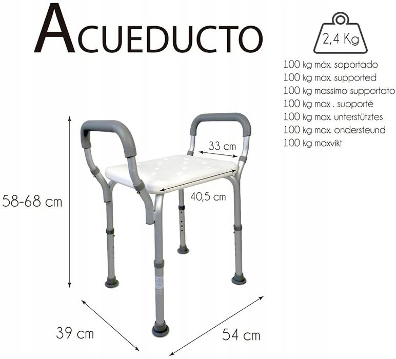 siedzisko prysznicowe mobiclinic acueducto