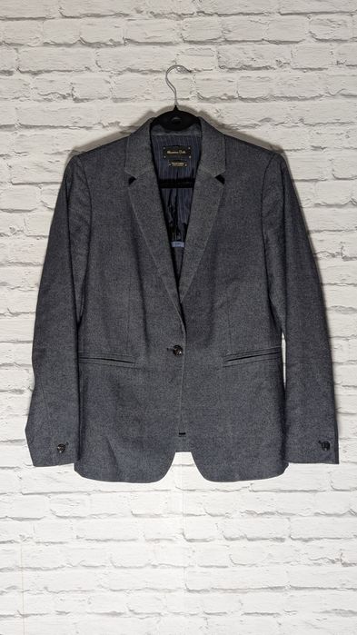 Massimo Dutti elegancka szara marynarka żakiet damski M