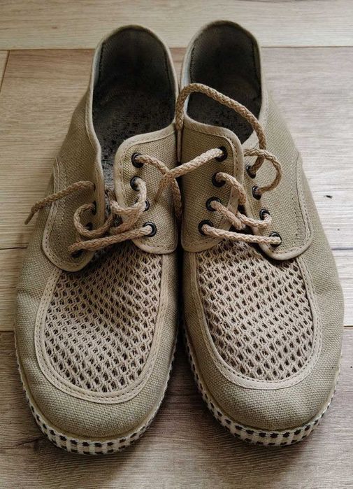 Lekkie buty / espadryle męskie sznurowane Made in Italy – rozmiar 43