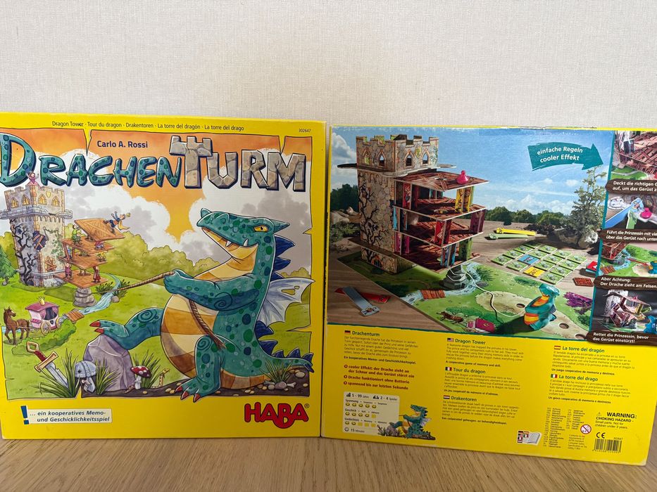 Раритетна настільна гра Haba Drachen turm, башня дракона