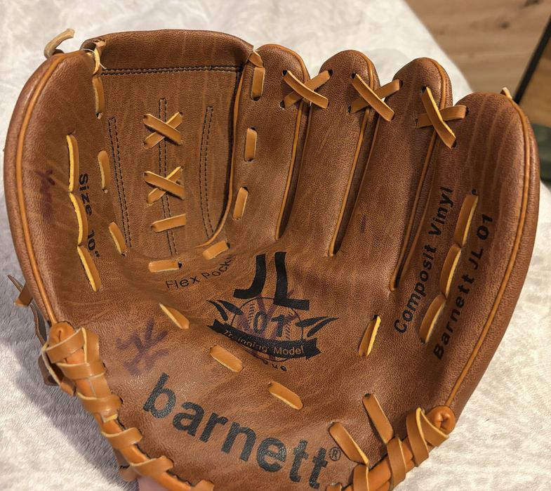 Rękawica baseballowa Barnett – skórzana, brązowa