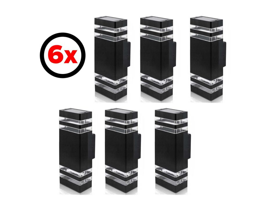 6 SZTUK Kinkiet zewnętrzny ogrodowy Lampa Elewacyjna Ścienna Kinkiety