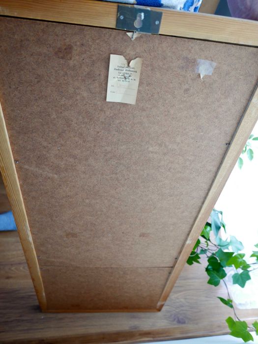 Lustro drewniana rama retro prl