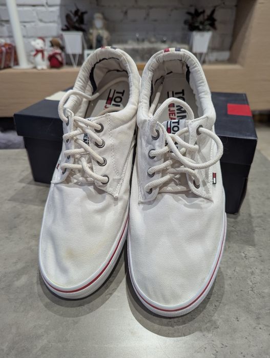 Кеди Tommy Hilfiger білі текстильні 43 розмір