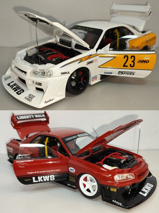 Nissan Skyline LB-ER34 Super Silhouette модель 1:18 Jinlifang