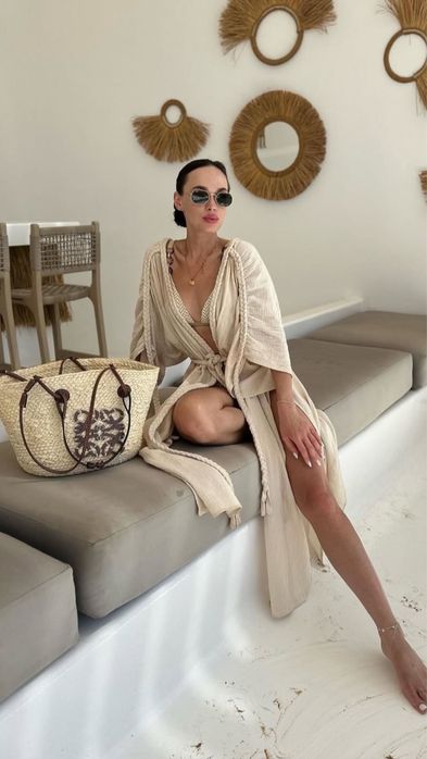 Легкий халат (пляжна туніка) із бавовни