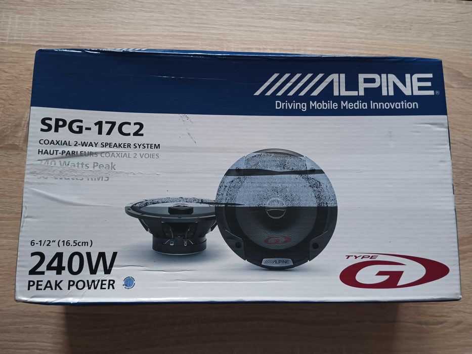 3x głośniki samochodowe Alpine SPG-17C2 + kabel