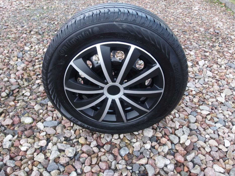 Kołpaki 15 Srebrno Czarne Opel Vw Ford Renault Mazda Kia BMW Nissan