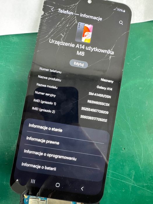 Serwis Samsung wymiana szybki, ekranu, baterii , usb A S M Note