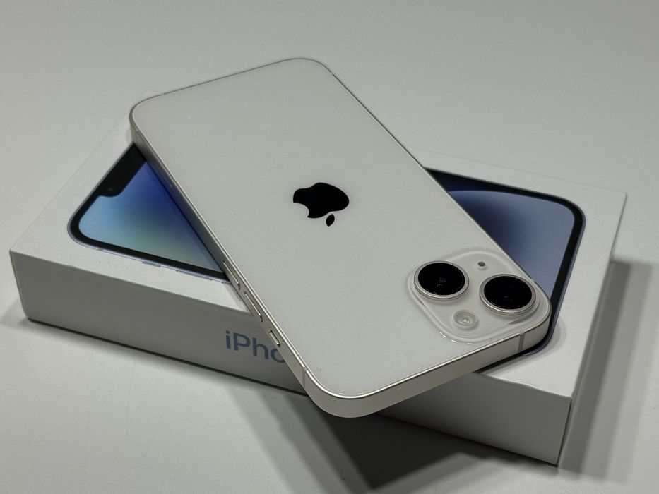 iPhone 14 128 GB Biały #BDB#Bateria 100%#Komplet