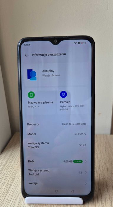 Oppo A17 4/64 GB 6,56" 50 Mpx 5000 mAh dual SIM