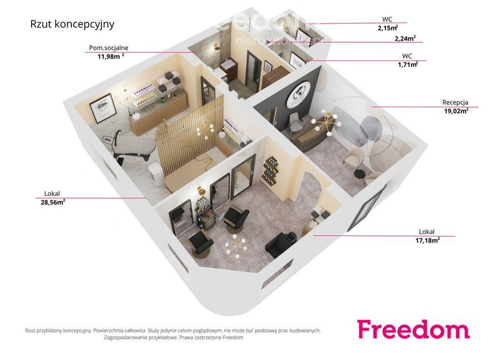 Lokal na  parterze z dużymi witrynami