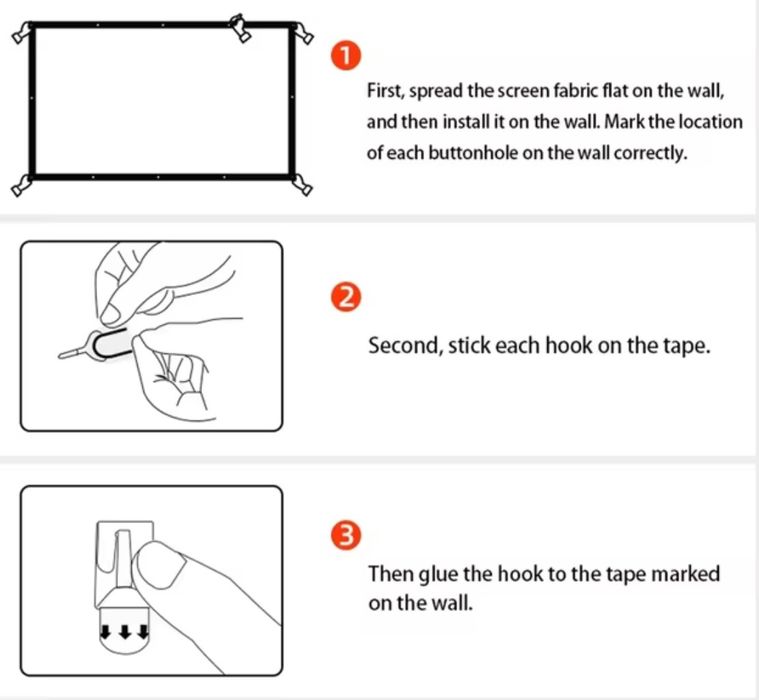 84 100  120 Экран для проектора белый  Екран білий для проектора