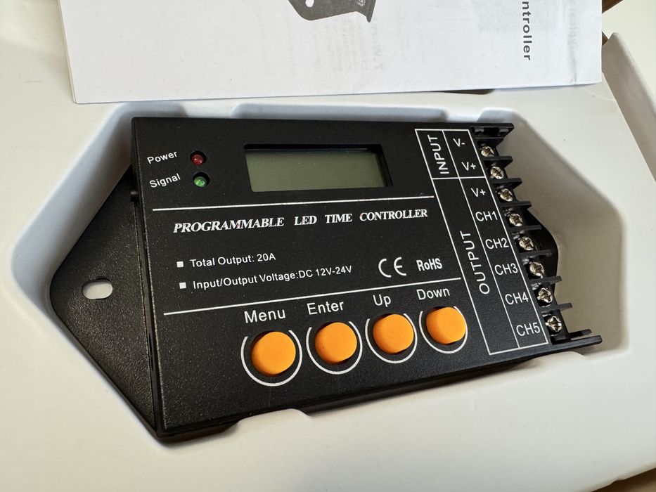 Programowalny sterownik LED LEDLUX CL8809 do akwarium, szklarni 12V