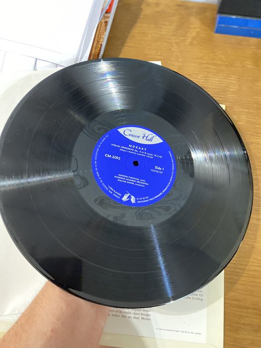 Vinil Mozart Violin concerto n.3 in G Major