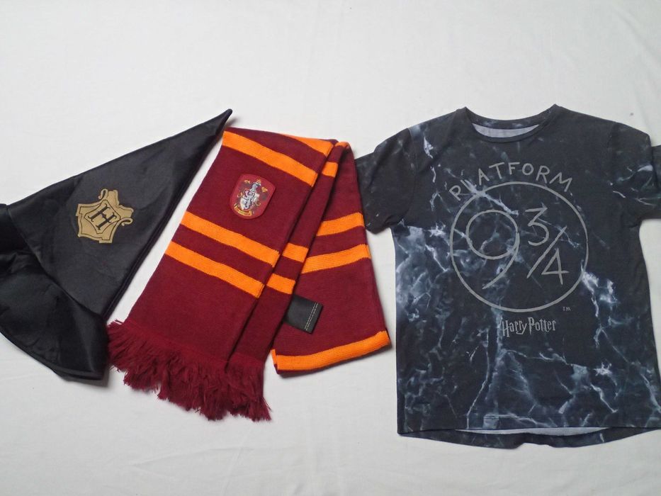Harry Potter oryginalny szalik koszulka 128-134 cm kapelusz Hogwart