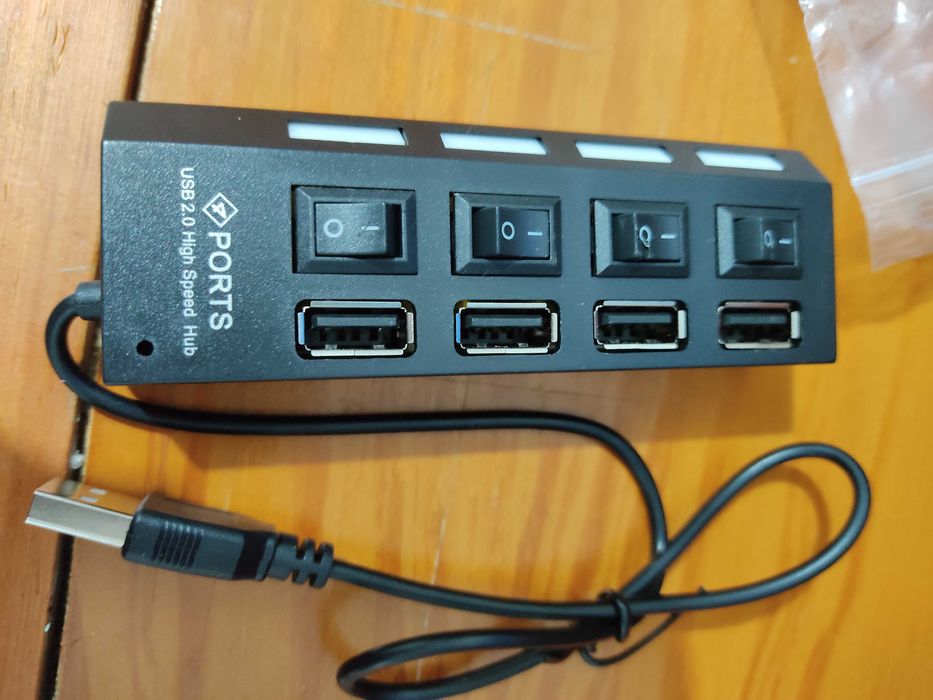 Hub com 4 portas usb com on/off individual - Aceito Troca
