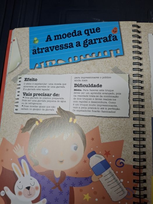 Livro Infantil de magia com ilustrações Os Meus Primeiros Truques de Magia, da Girassol