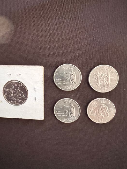 Lote moedas comemorativas Quarter Dollar