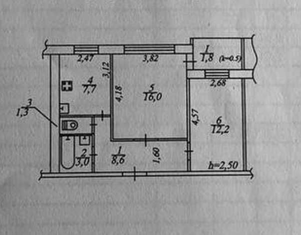 Продам просторную 2-к квартиру с ремонтом проспект Мира Левобережный