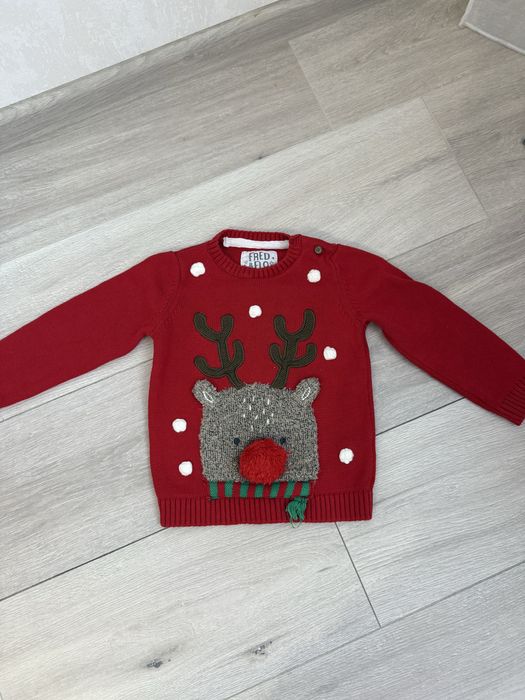 Новорічні речі новорічна сукня светр 86-92 розмір