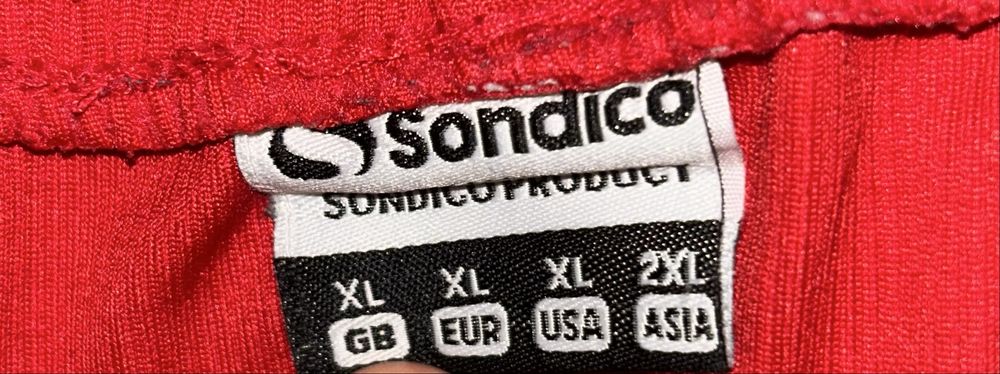Lekkie krótkie spodenki Sondico czerwone XL