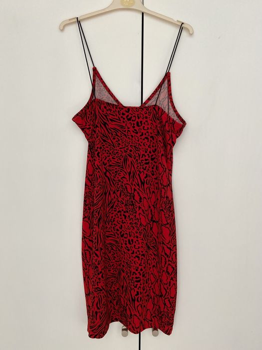 Vestido vermelho e preto H&M