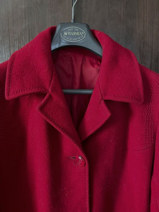Płaszcz czerwony wełna 42 vintage