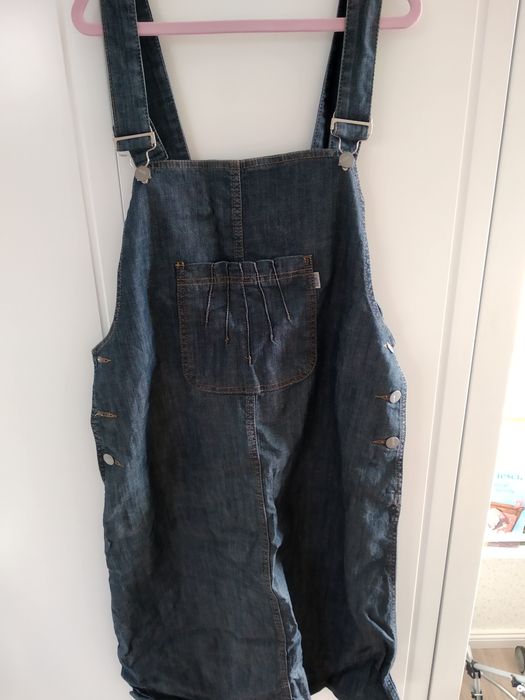 Sukienka ciążowa jeansowa, ogrodniczka S/M