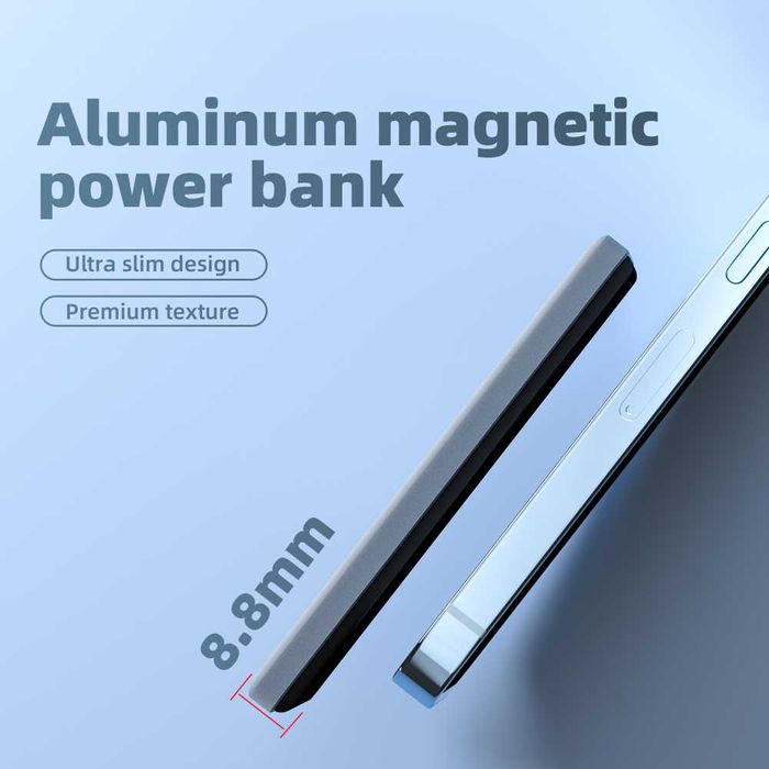 Повербанк Magsafe 5000mAh 10000mAh ultra slim PowerBank Mагсейф