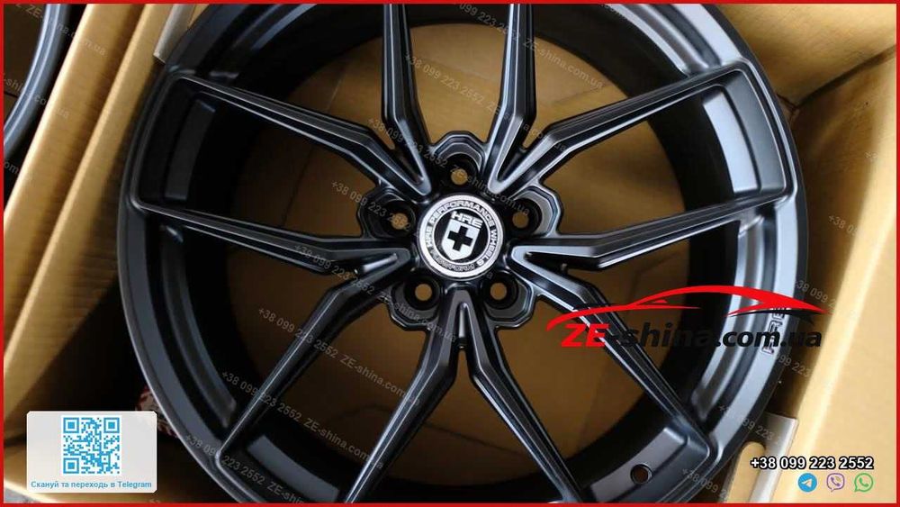 Диски HRE R17 5x120 ET35 Flow Forming 7 кг Gloss Black BMW F30 E90 F10 E60 F32 X3 F25 X4 F26 Нові