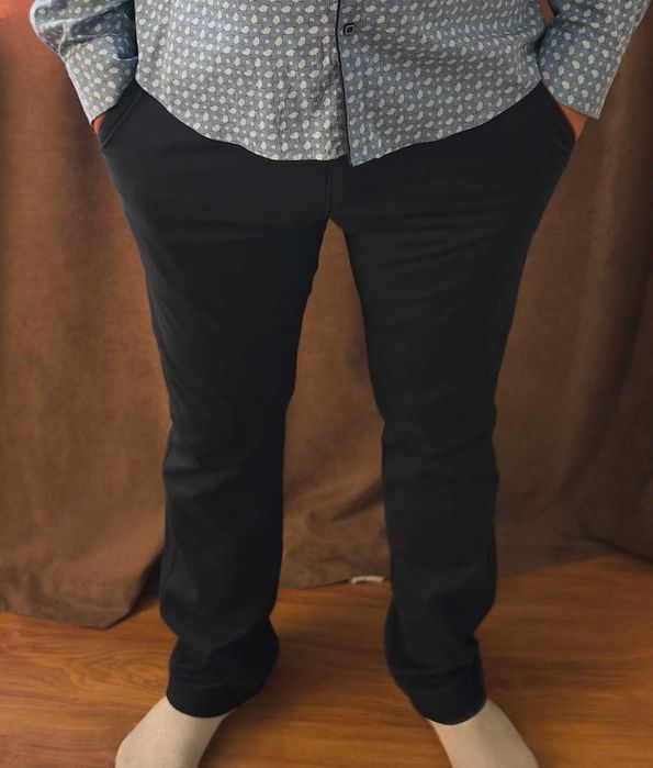 Чоловічі катонові  штани сині