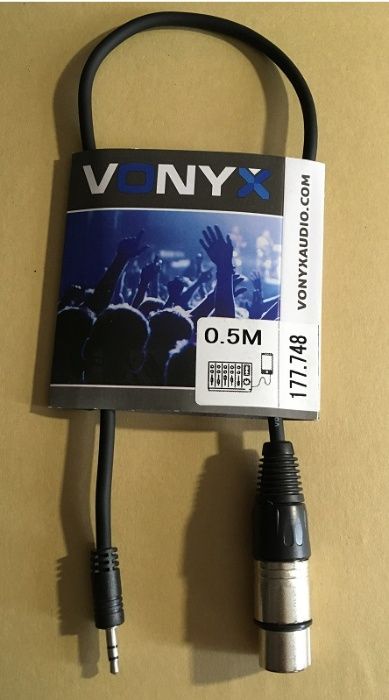 Cabo Canon Fêmea - Jack 3,5mm Macho Stéreo (50cm)