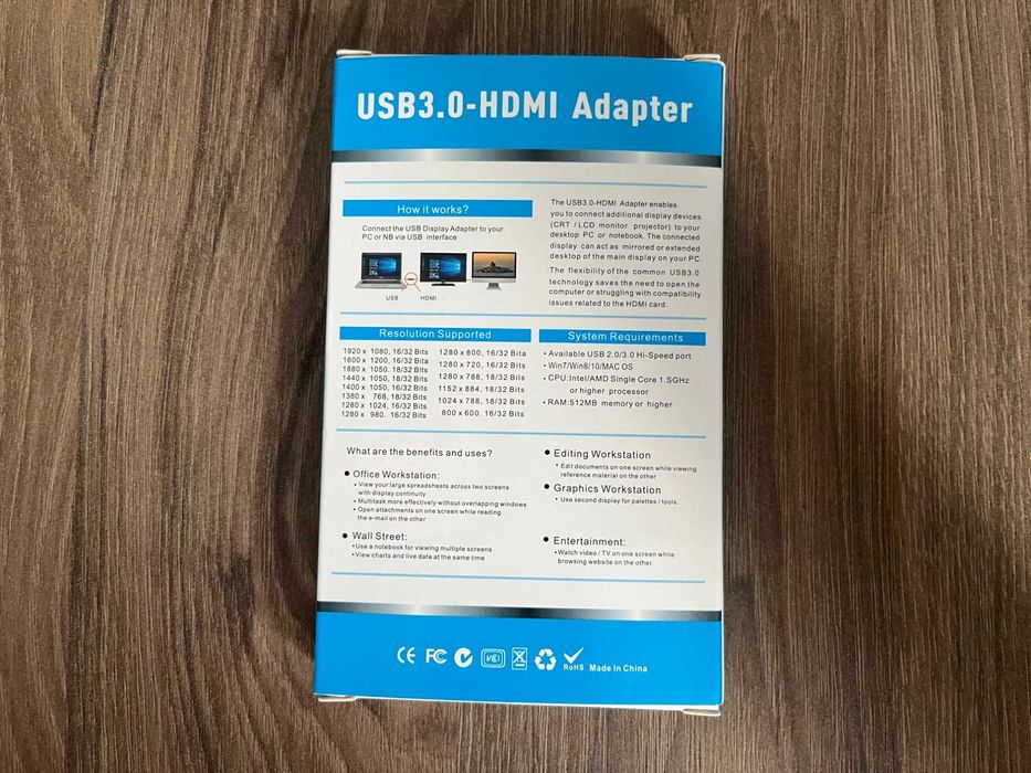 Перехідник адаптер з HDMI на USB 3.0