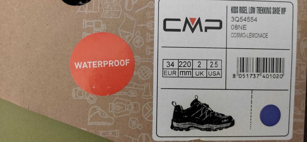 Buty Trekkingowe CMP 34 wodoodporne, oddychające membrana