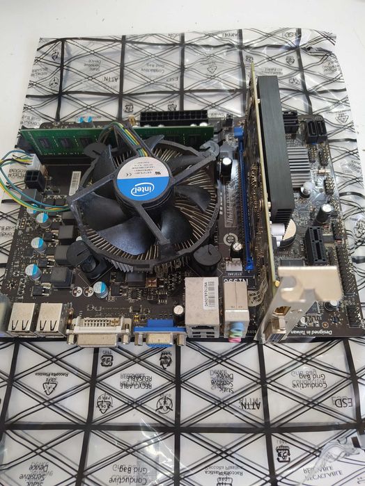 Conjunto Motherboard MSI H61M-P20 (G3) CPU Intel Celeron G1620 GPU GeForce GT 730 4GB RAM DDR3 Fonte 500W