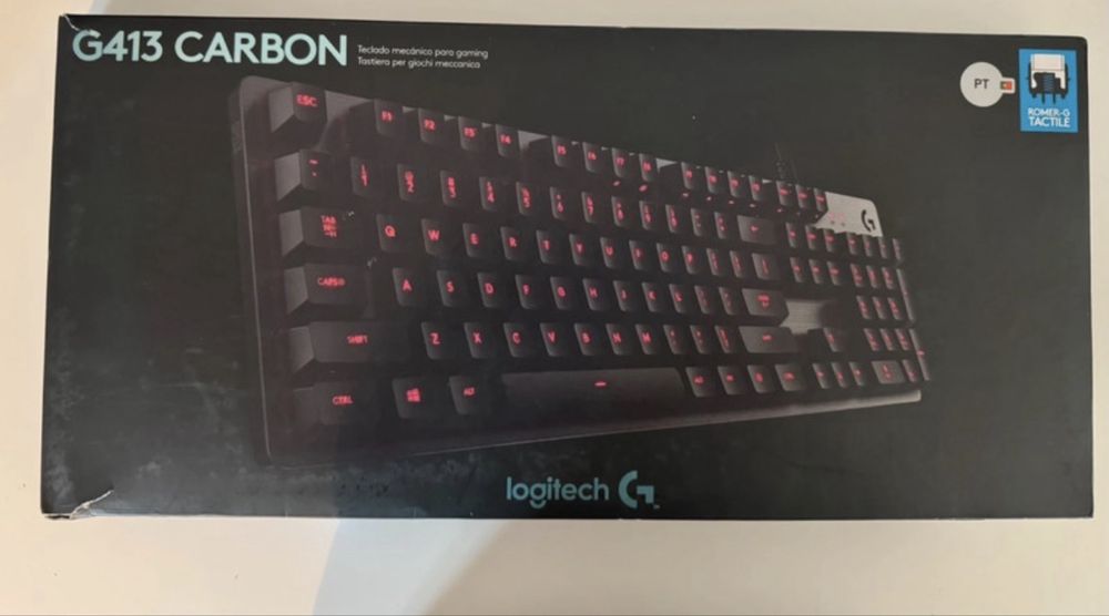 Teclado Mecânico Gaming Logitech G413 Carbon – Layout Português PT