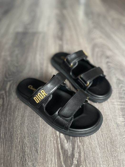 Шльопанці dior натуральна шкіра