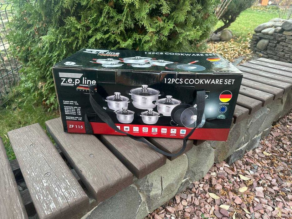 ‼️ Набор посуды, каструль из нержавеющей стали. 12 предметов. Германия